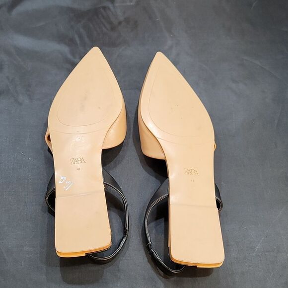 BRAND NEW ZARA SLINGBACK POINTED TOE MULE SANDAL - Picture 13 of 16